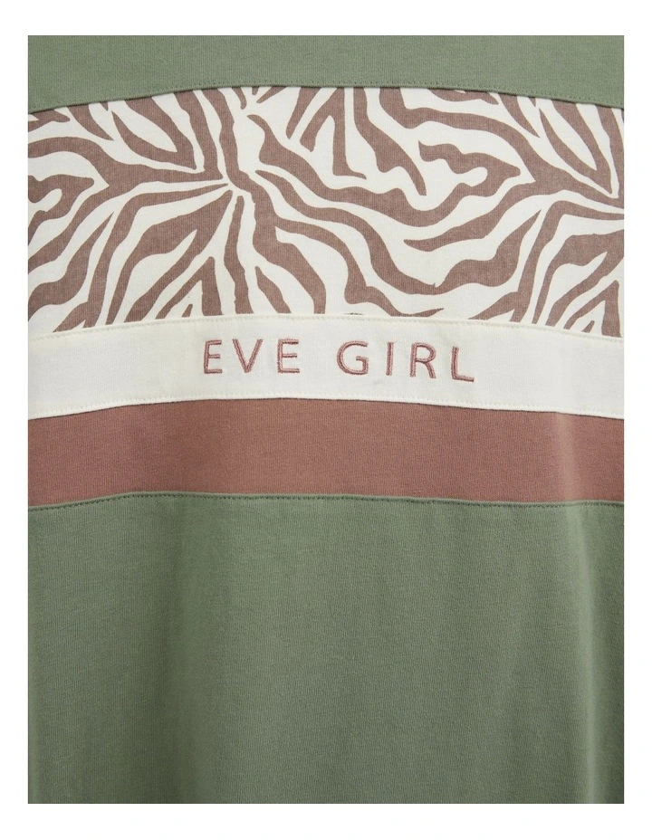 Savannah Panel Tee (8-16 Years) in Khaki image 3