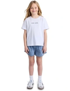 Washed Tee (8-16 Years) in White