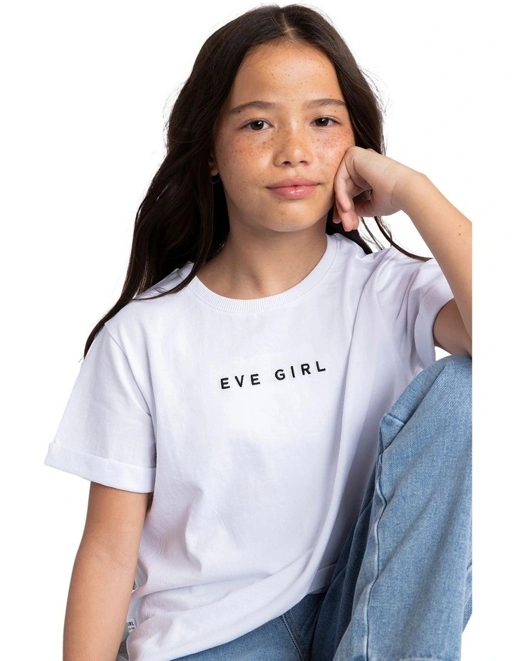 Washed Tee (8-16 Years) in White image 3