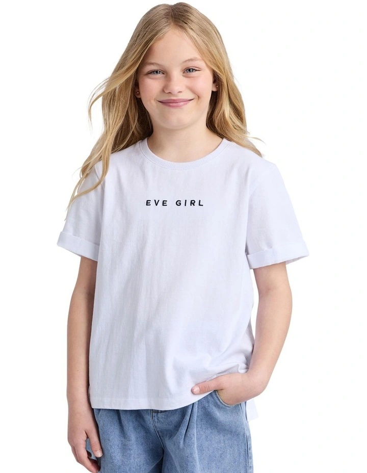 Washed Tee (8-16 Years) in White image 5
