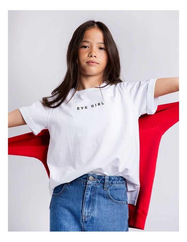 Washed Tee (8-16 Years) in White image 5