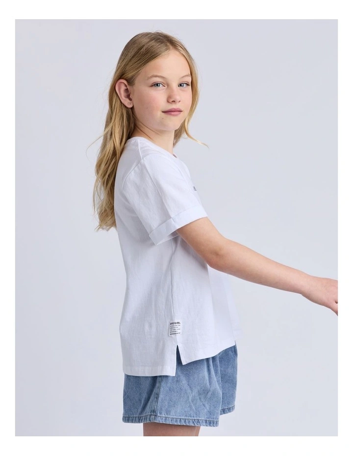 Washed Tee (8-16 Years) in White image 6