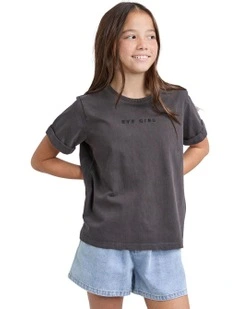 Washed Tee (8 - 16 Years) in Washed Black