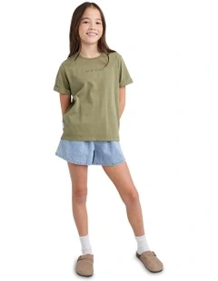 Washed Tee (8-16 Years) in Khaki