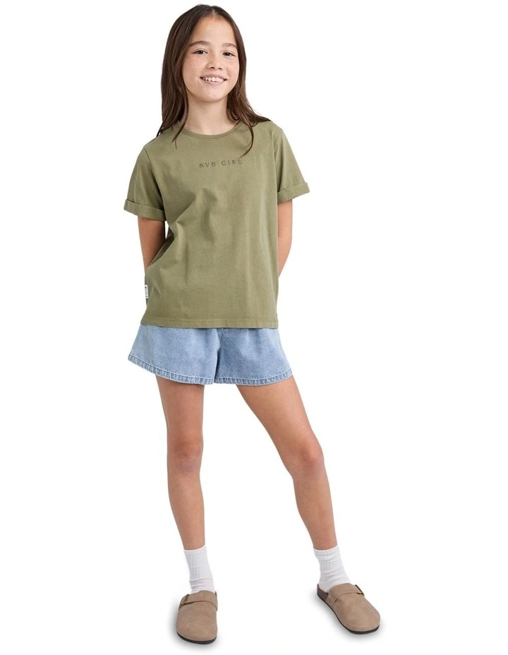 Washed Tee (8-16 Years) in Khaki image 1