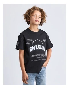 Amplify Tee 8-16 Years in Black