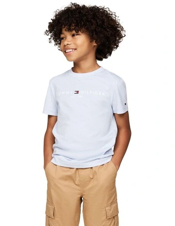 Logo Crew Neck T-shirt ( 3-7 Years) in Blue