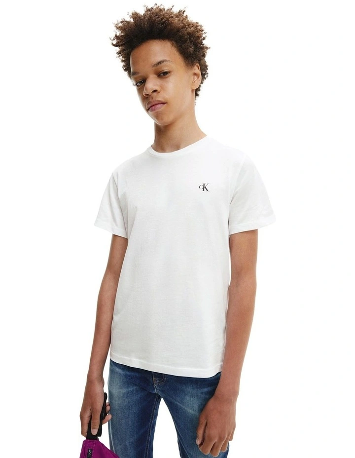 Monogram Top (8-16 Years) 2 Pack in White/Black image 2