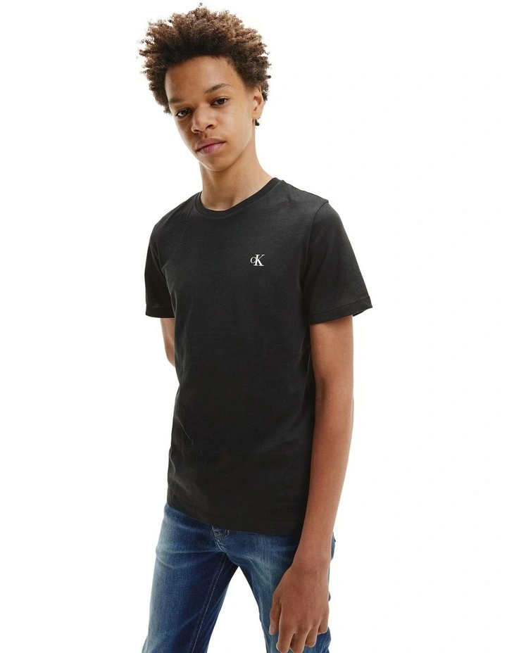Monogram Top (8-16 Years) 2 Pack in White/Black image 5