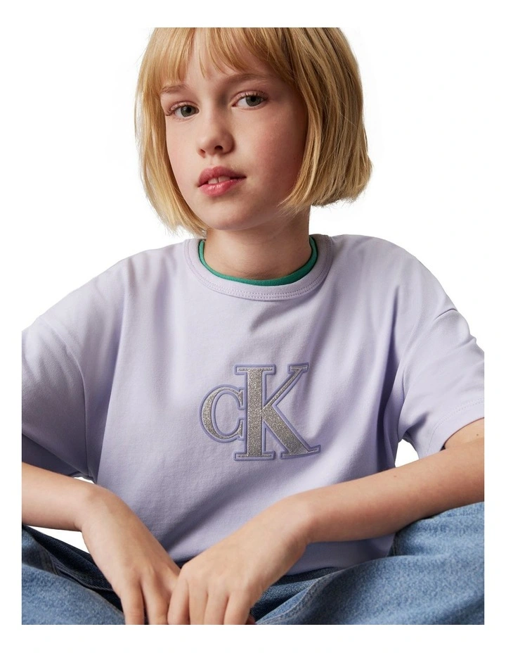Metallic T-shirt (8-16 Years) in Purple image 3