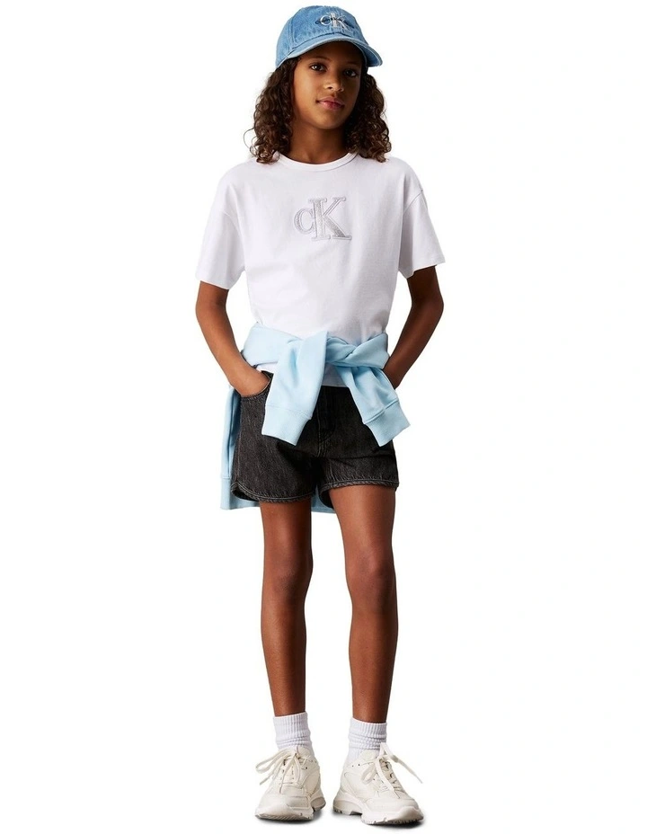 Metallic T-shirt (8-16 Years) in White image 3