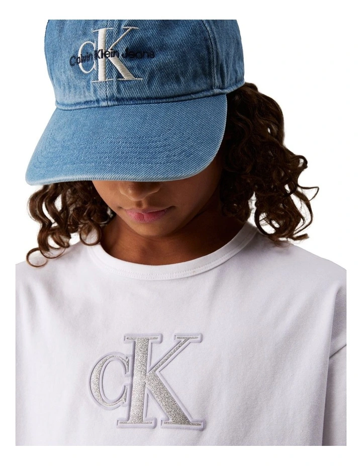 Metallic T-shirt (8-16 Years) in White image 4