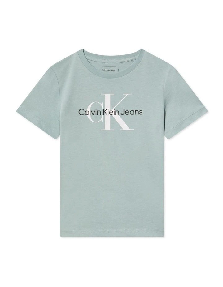 Monogram Short Sleeve T-shirt (8-16 Years) in Green image 1