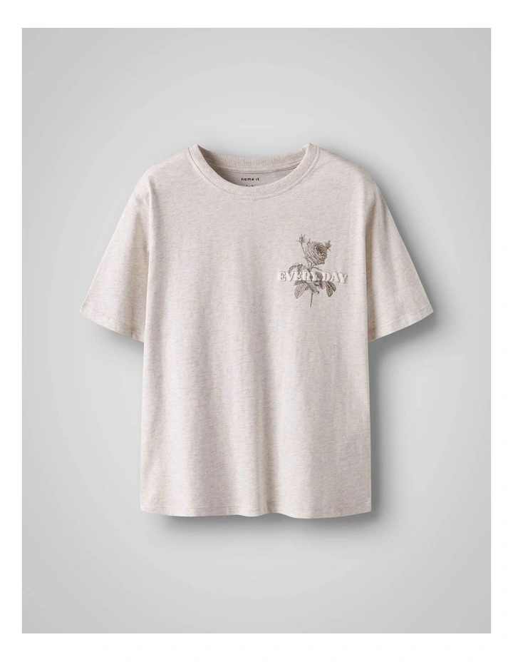 Hadda Short Sleeved T-Shirt in Peyote Melange image 1