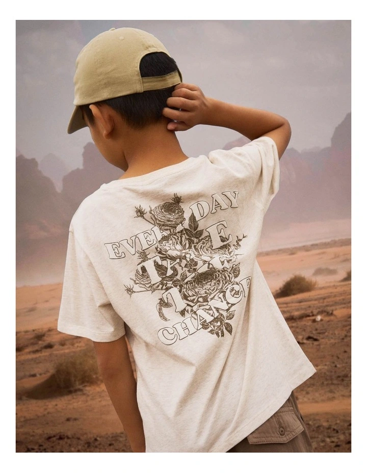 Hadda Short Sleeved T-Shirt in Peyote Melange image 4
