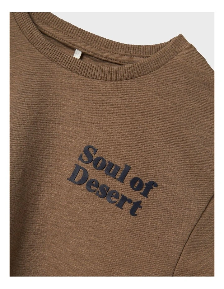 Jolal Short Sleeved T-Shirt in Walnut image 3