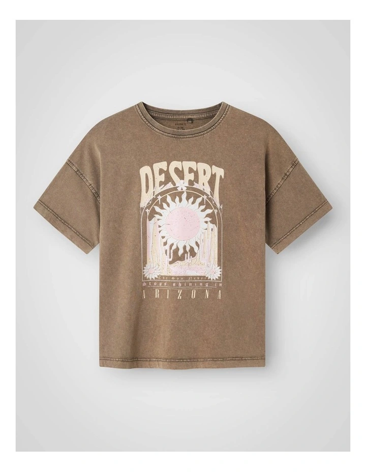 Hommi Short Sleeved T-Shirt in Walnut image 1