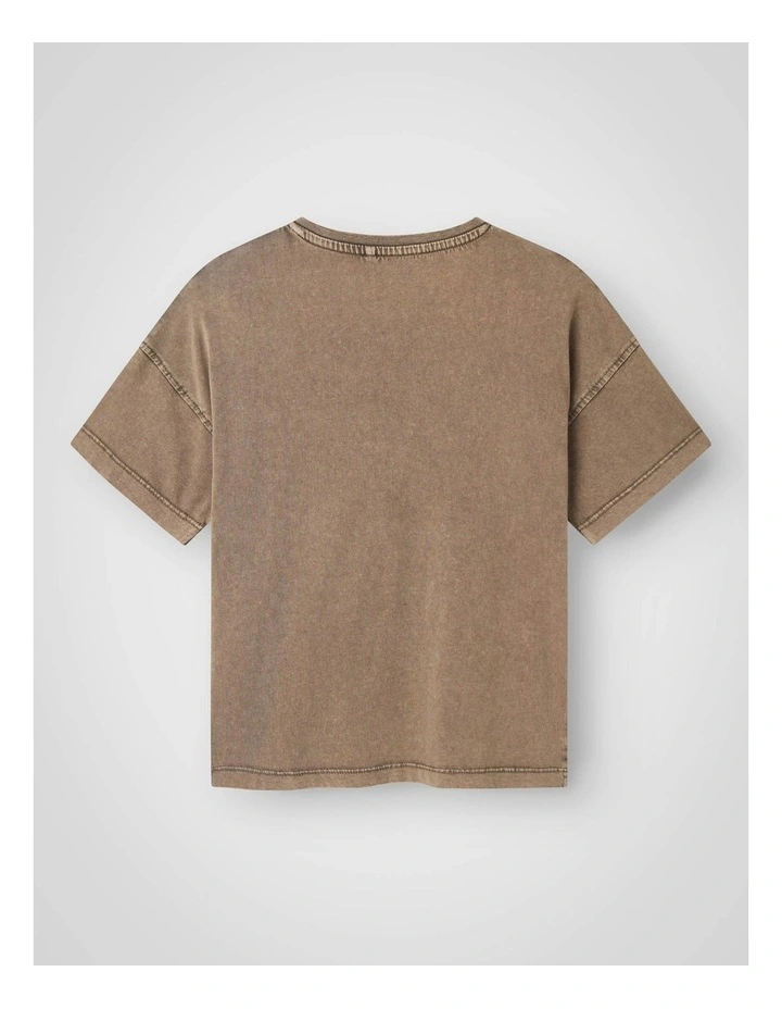 Hommi Short Sleeved T-Shirt in Walnut image 2