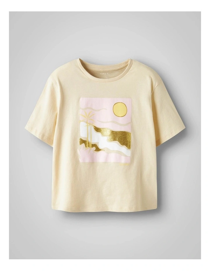 Jekan Short Sleeved T-shirt in Bleached Sand image 1