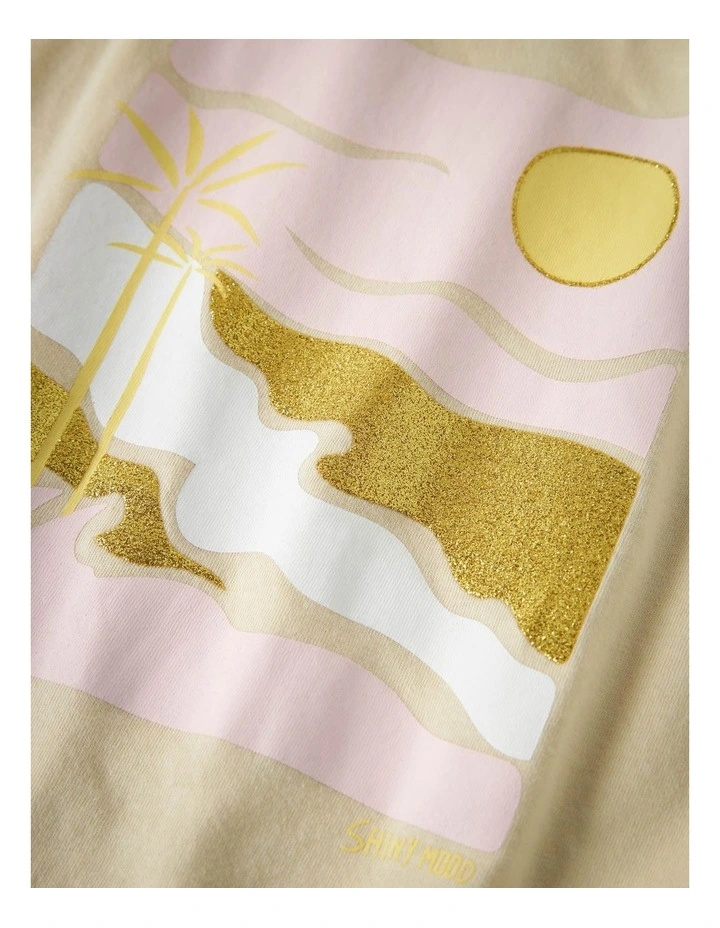 Jekan Short Sleeved T-shirt in Bleached Sand image 3