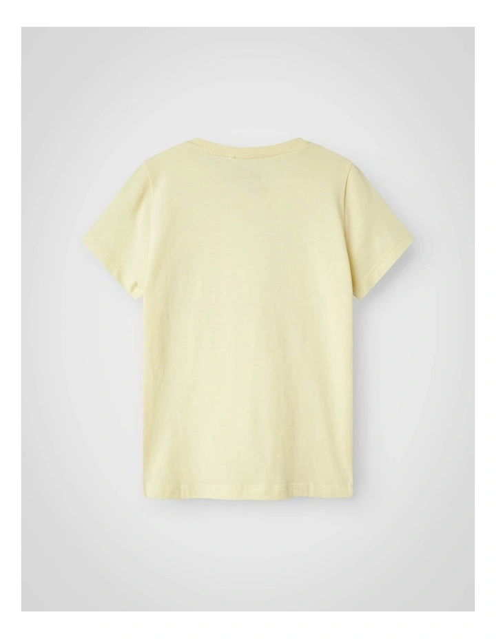 Faslia Printed T-shirt in Pastel Yellow image 2