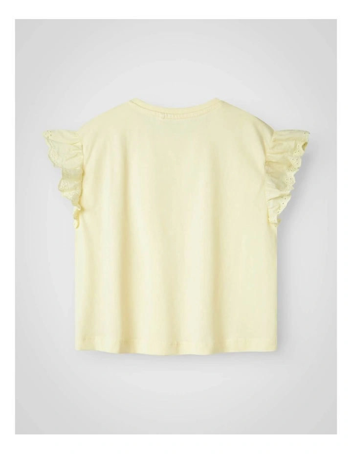 Furli Frill Top in Pastel Yellow image 2