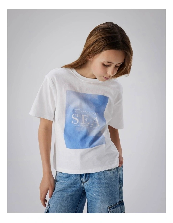 Fogl Short Sleeved T-shirt in Bright White image 4