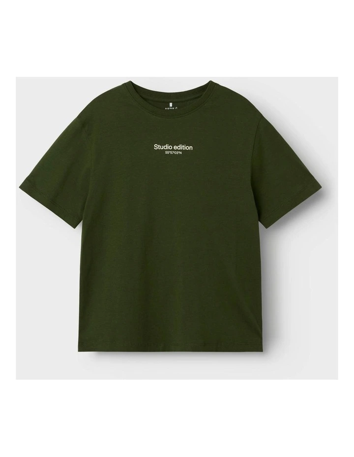 Rody Regular T-shirt in Khaki image 1