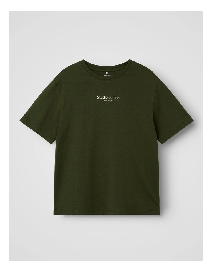 Rody Regular T-shirt in Khaki image 1