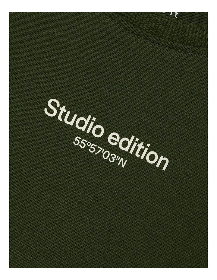 Rody Regular T-shirt in Khaki image 3