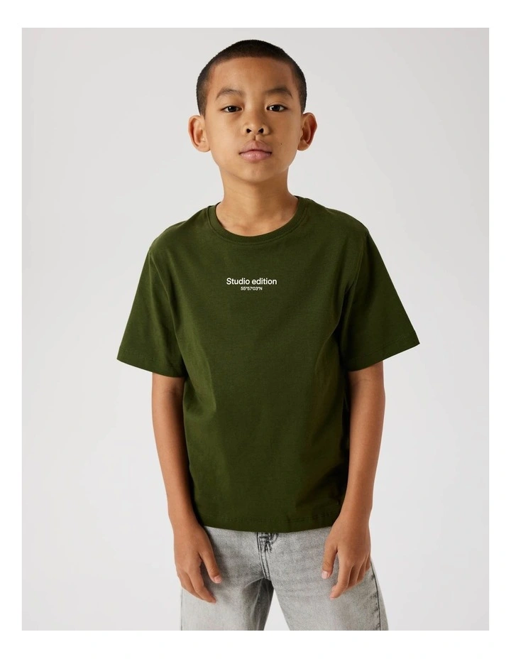 Rody Regular T-shirt in Khaki image 4