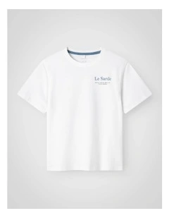 Fond Short Sleeved Regular T-shirt in Bright White