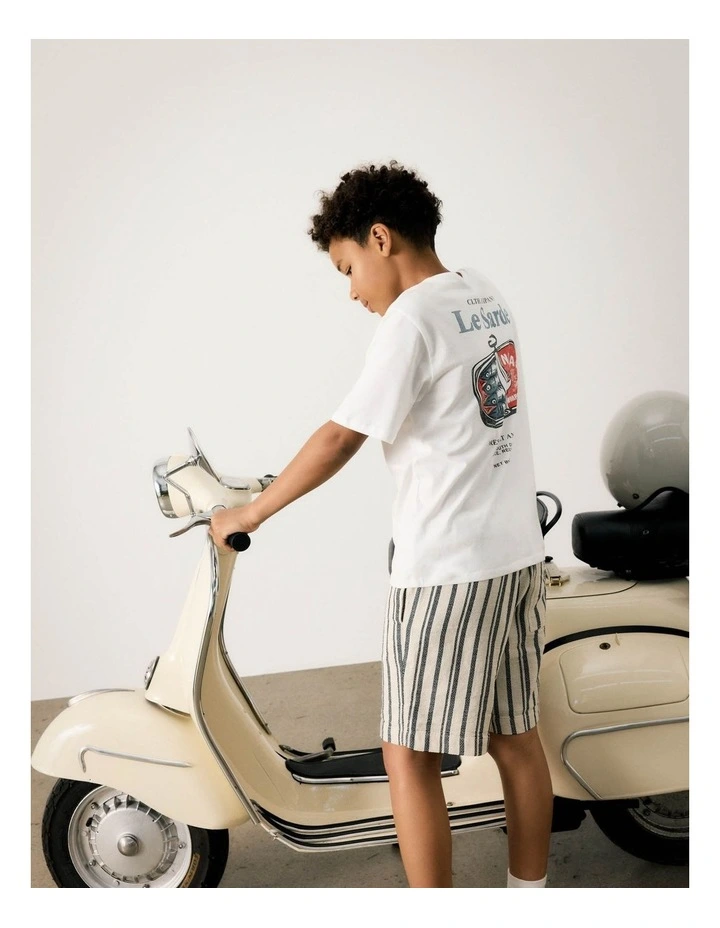 Fond Short Sleeved Regular T-shirt in Bright White image 4