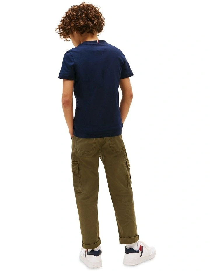 Textured Graphic Print Tee 8-16 in Dark Night Navy image 2