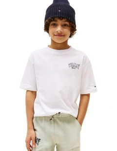 Varsity Back Graphic T-shirt 8-16 in White