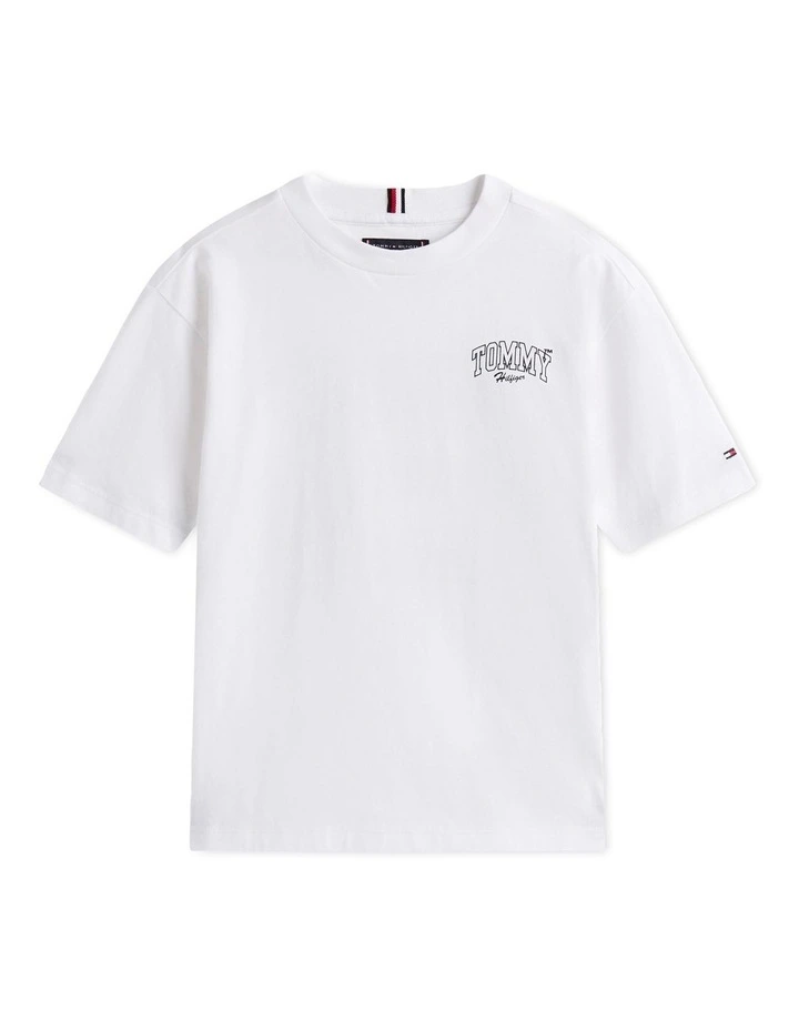Varsity Back Graphic T-shirt 8-16 in White image 5