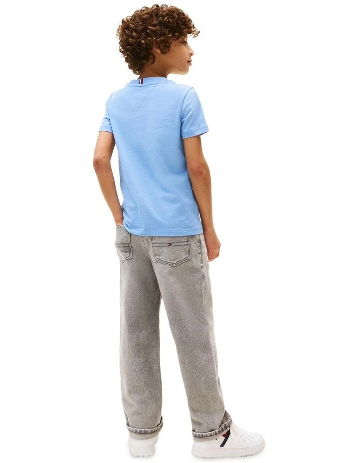 Signature Logo Crew Neck T-shirt (8-16 Years) in Blue image 2