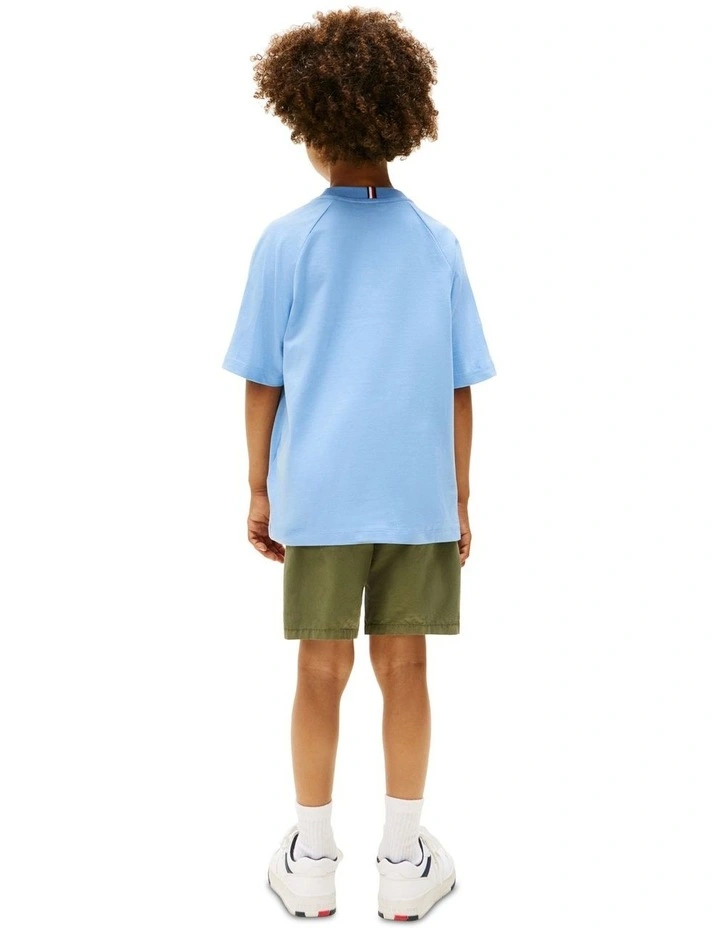 Mixed Logo Raglan Sleeve T-Shirt (8-16Years) in Blue image 2