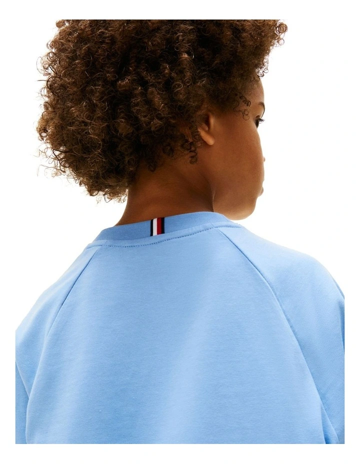 Mixed Logo Raglan Sleeve T-Shirt (8-16Years) in Blue image 3