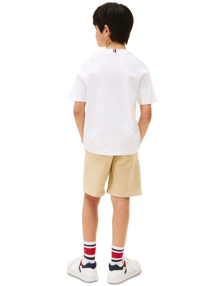 Mixed Logo Raglan Sleeve T-Shirt (8-16Years) in White image 2