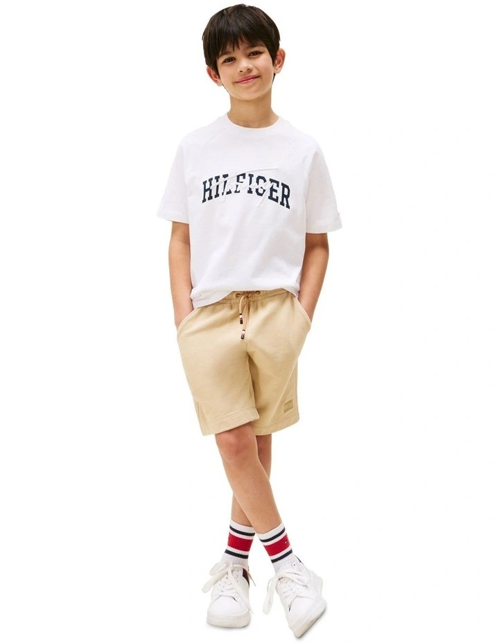Mixed Logo Raglan Sleeve T-Shirt (8-16Years) in White image 4