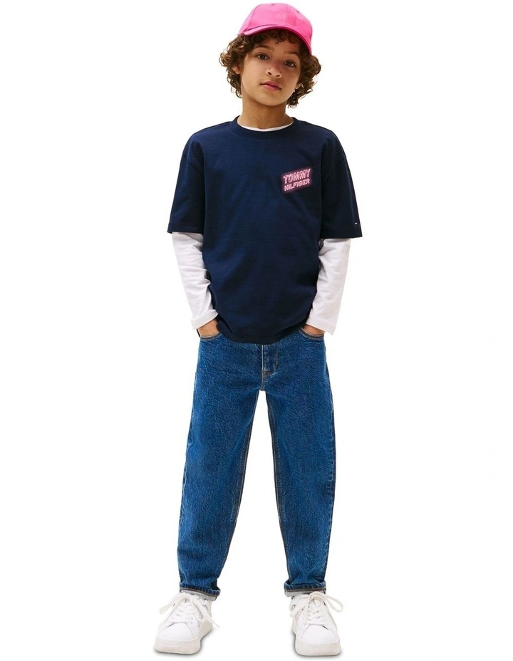 Neon Graphic T-Shirt (8-16Years) in Blue image 4