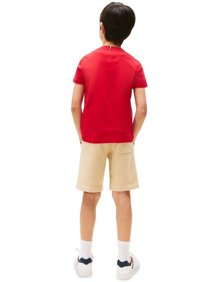 Textured Graphic Print Tee (3-7 Years) in Red image 2