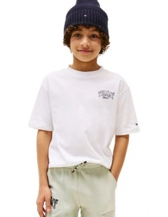 Varsity Back Graphic T-shirt (3-7 Years) in White