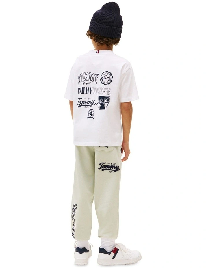 Varsity Back Graphic T-shirt (3-7 Years) in White image 2