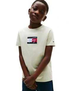 Signature Logo Crew Neck T-shirt (3-7 Years) in Green