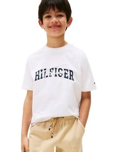 Mixed Logo Raglan Sleeve T-Shirt (3-7Years) in White