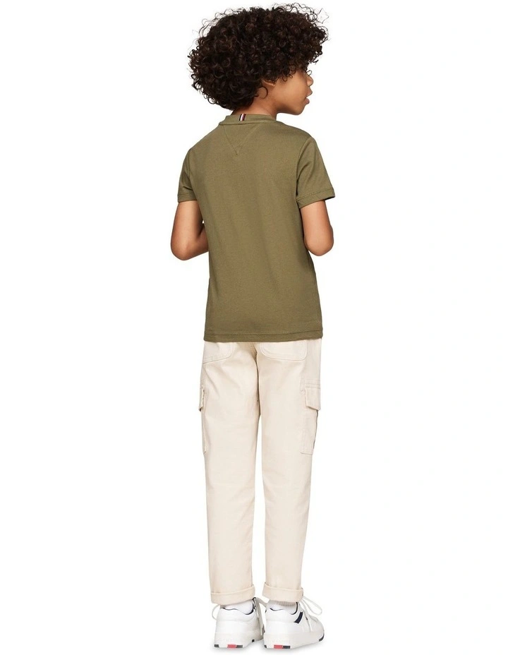 Logo Crew Neck T-shirt (8-16 Years) in Green image 2
