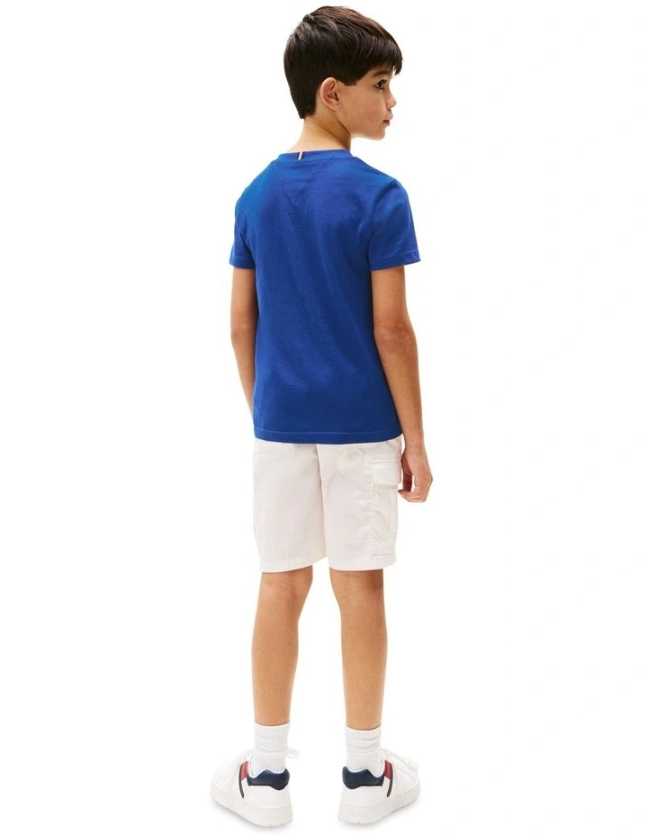 Logo Crew Neck T-shirt (8-16 Years) in Blue image 2