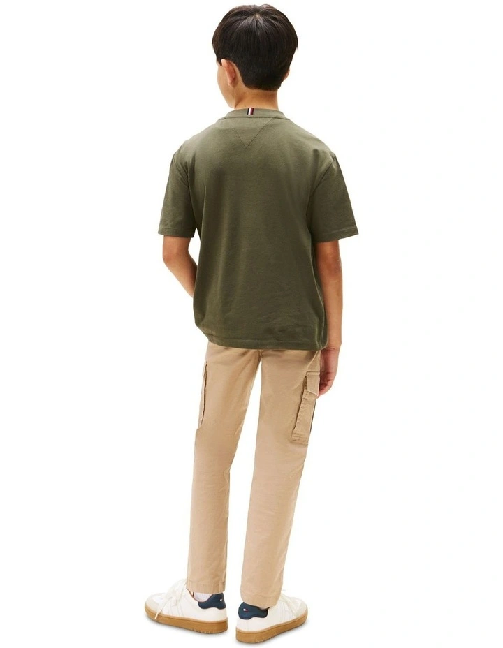 Flag Crew Neck T-shirt (8-16Years) in Green image 2